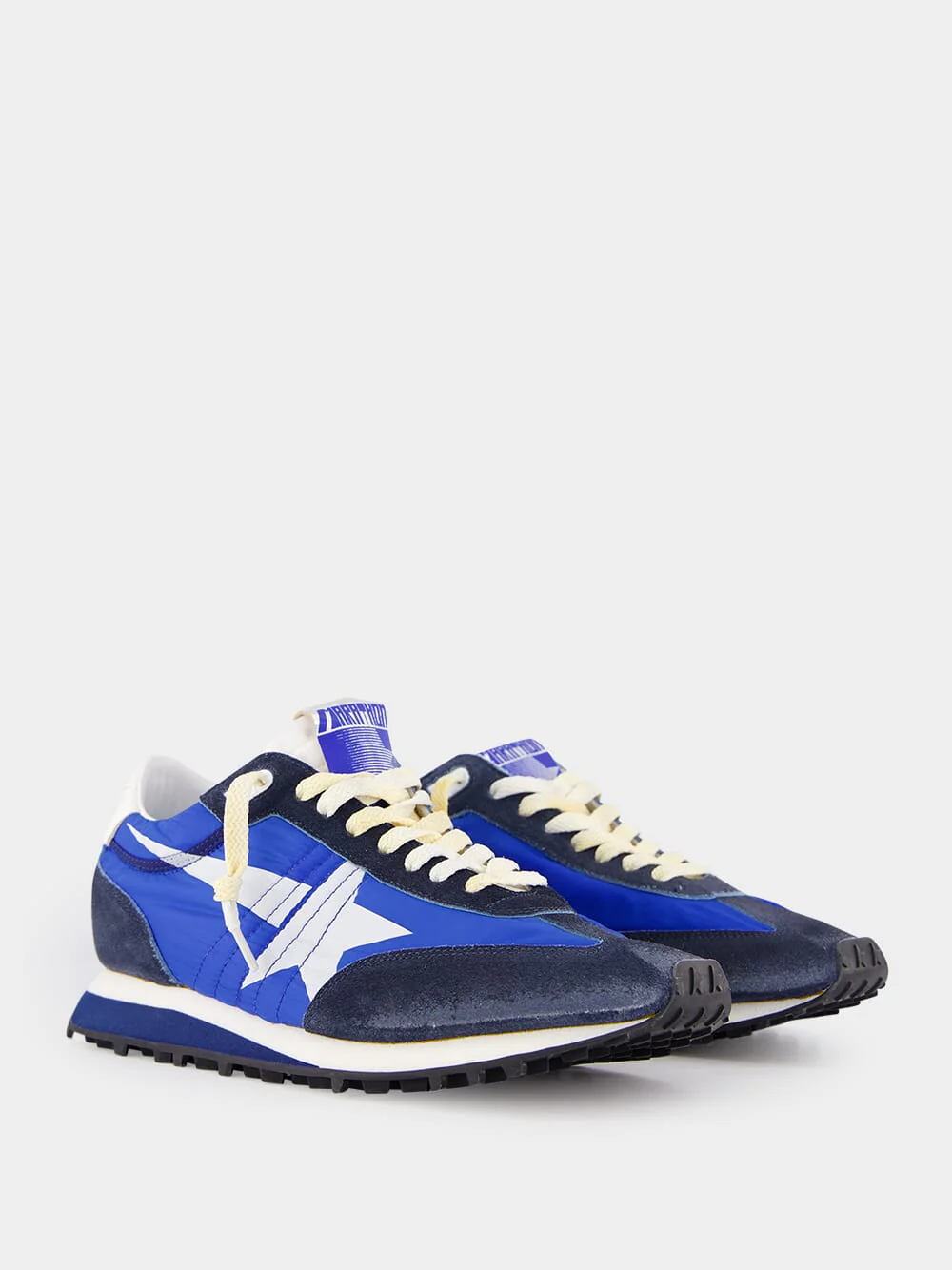 Marathon Sneakers With Blue Nylon Upper And White Star - Image 3