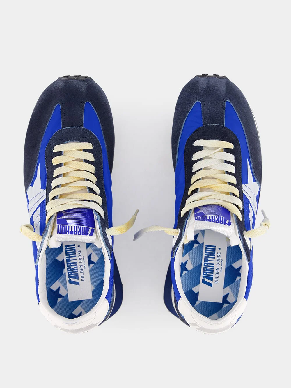 Marathon Sneakers With Blue Nylon Upper And White Star - Image 4