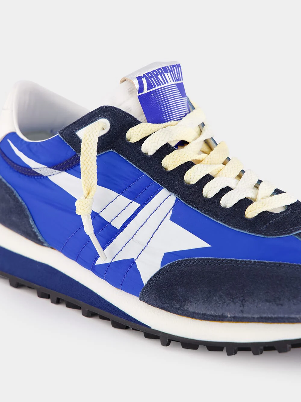 Marathon Sneakers With Blue Nylon Upper And White Star - Image 6