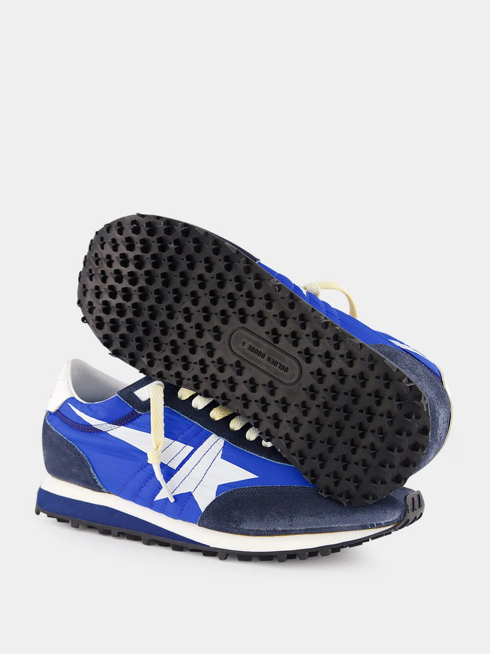 Marathon Sneakers With Blue Nylon Upper And White Star - Image 7