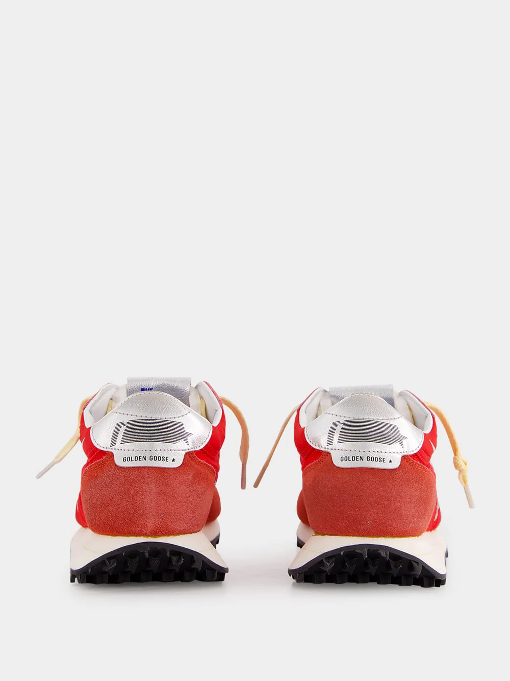 Red Nylon Silver Star Marathon Sneakers - Image 5
