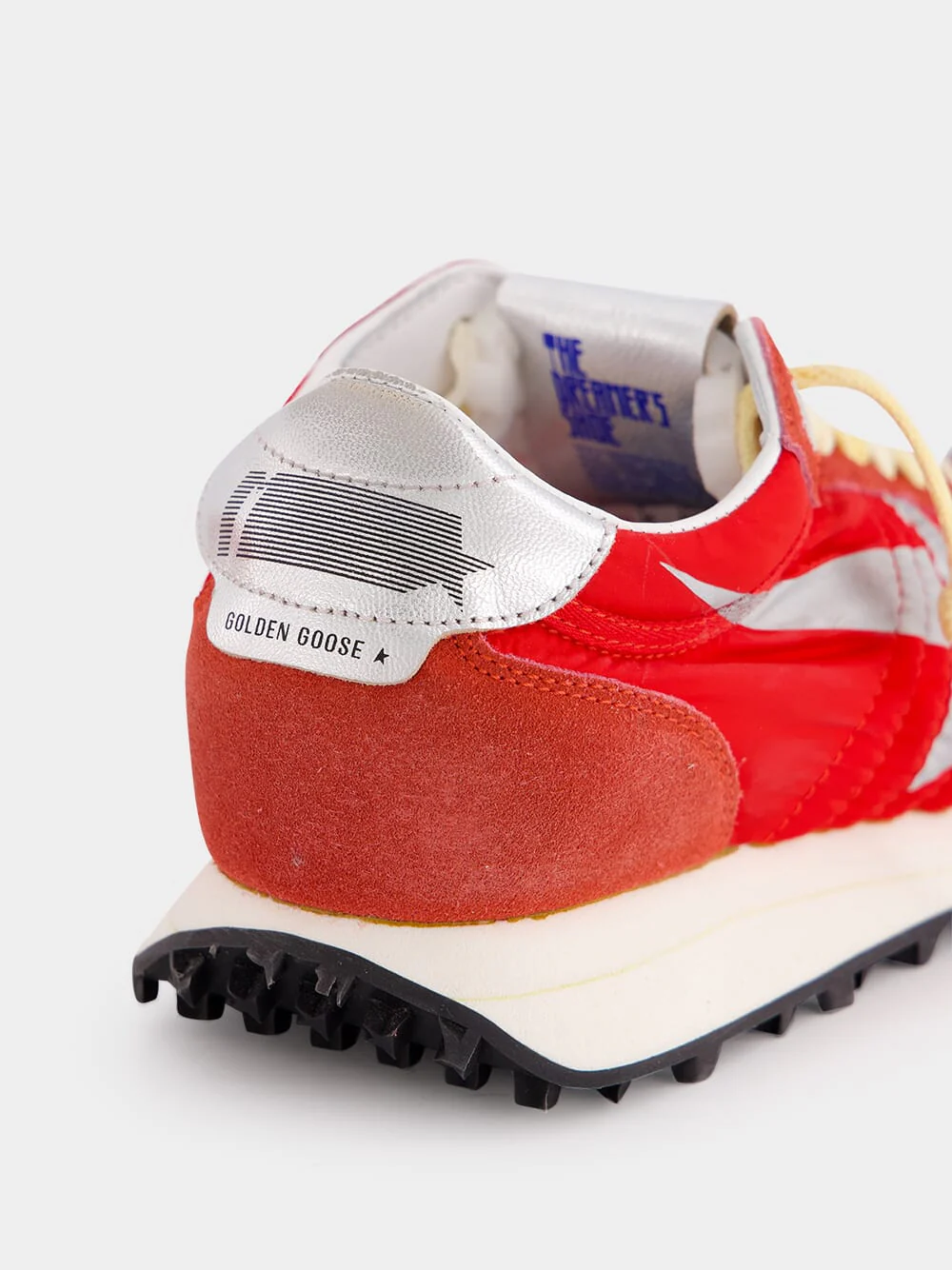 Red Nylon Silver Star Marathon Sneakers - Image 6