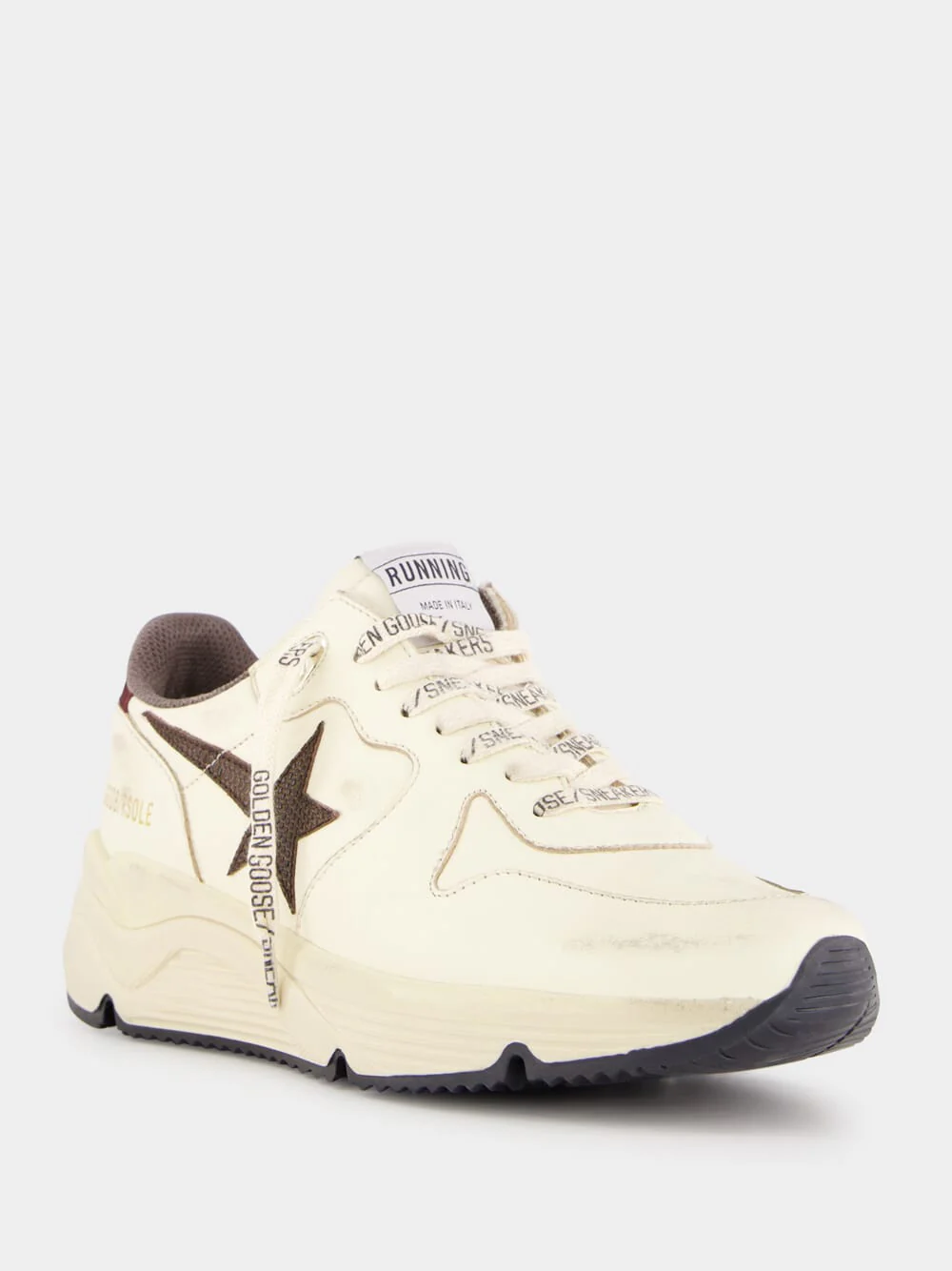 Printed Leather Star Running Sole Sneakers - Image 2