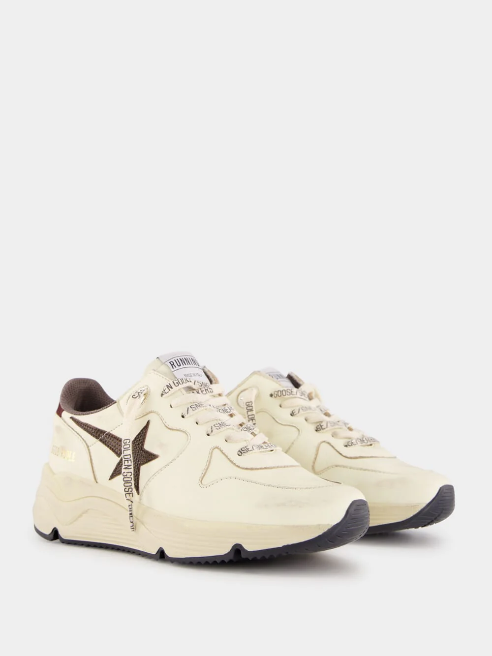 Printed Leather Star Running Sole Sneakers - Image 3