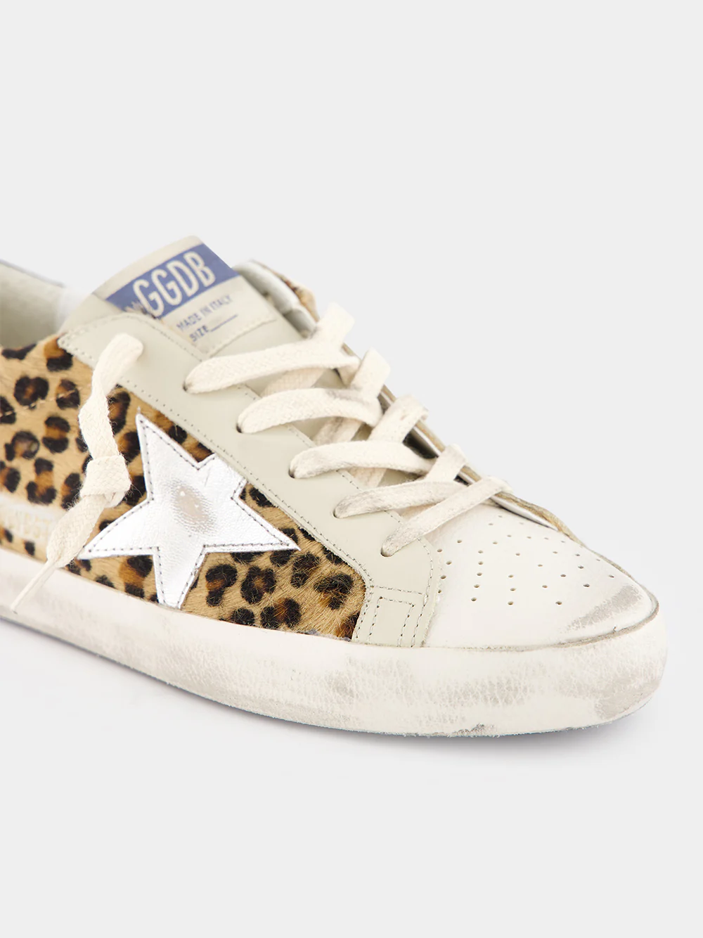 Super-Star Classic Sneakers with Horsy Leather and Laminated Star - Image 6