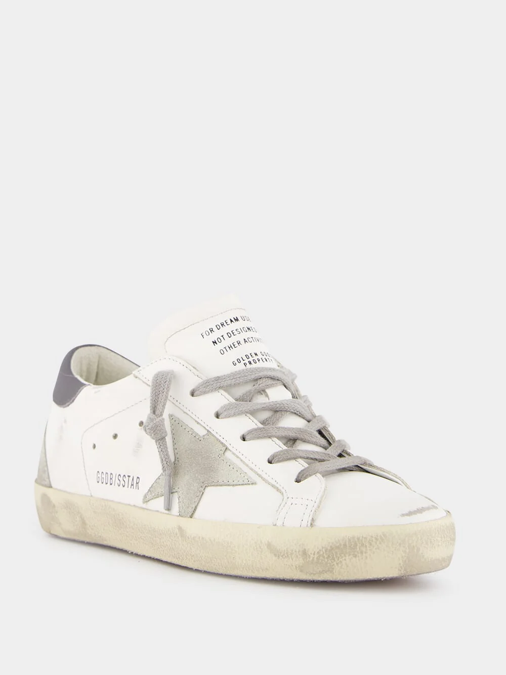 Super-Star Leather Sneakers with Grey Suede Star - Image 2