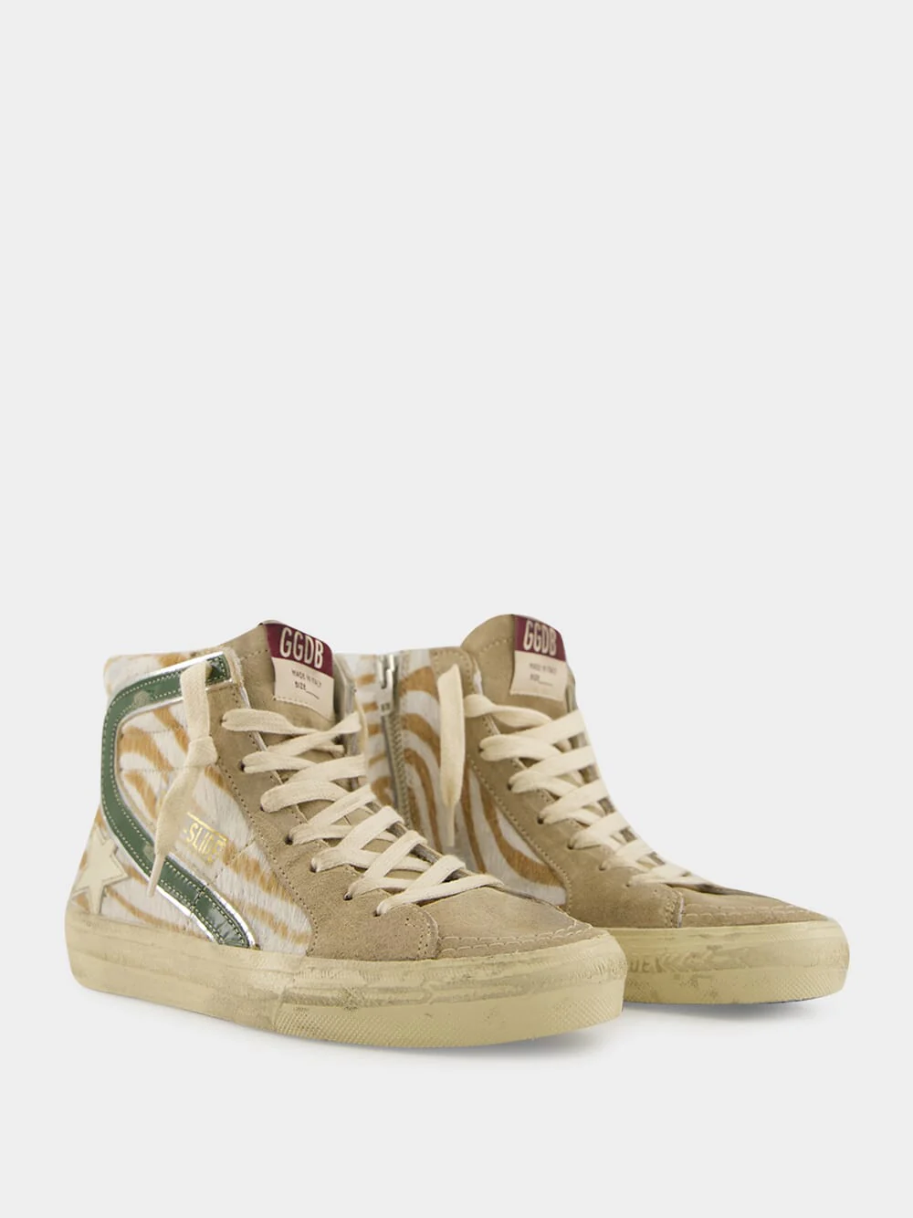 Slide Classic Zebra Horsy High-Top Sneakers - Image 2
