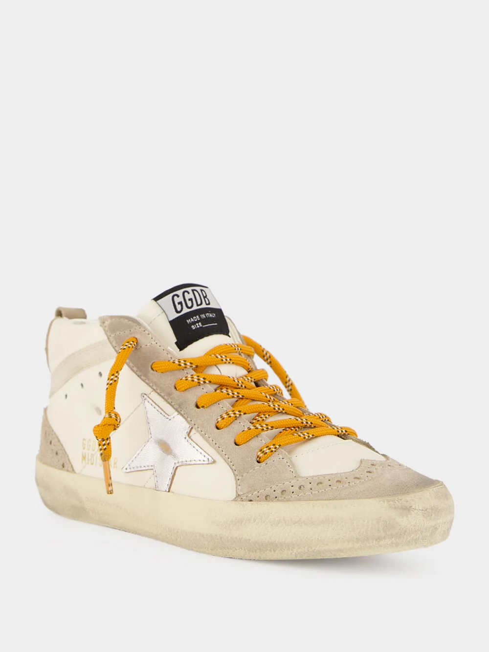 Beige and Silver Mid Star Sneakers - Image 3