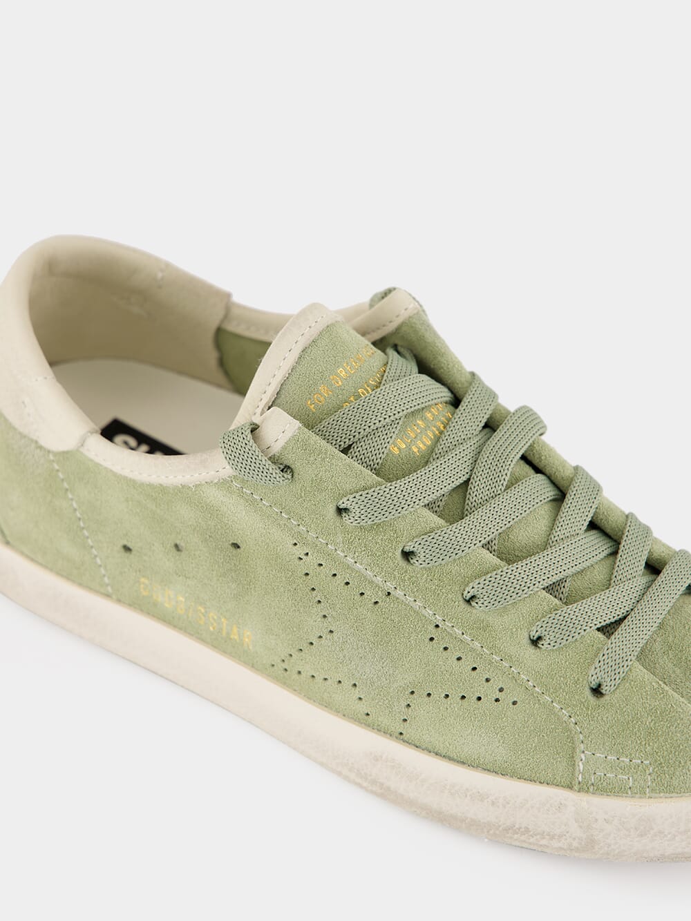 Sage Green and White Super-Star Sneakers - Image 6