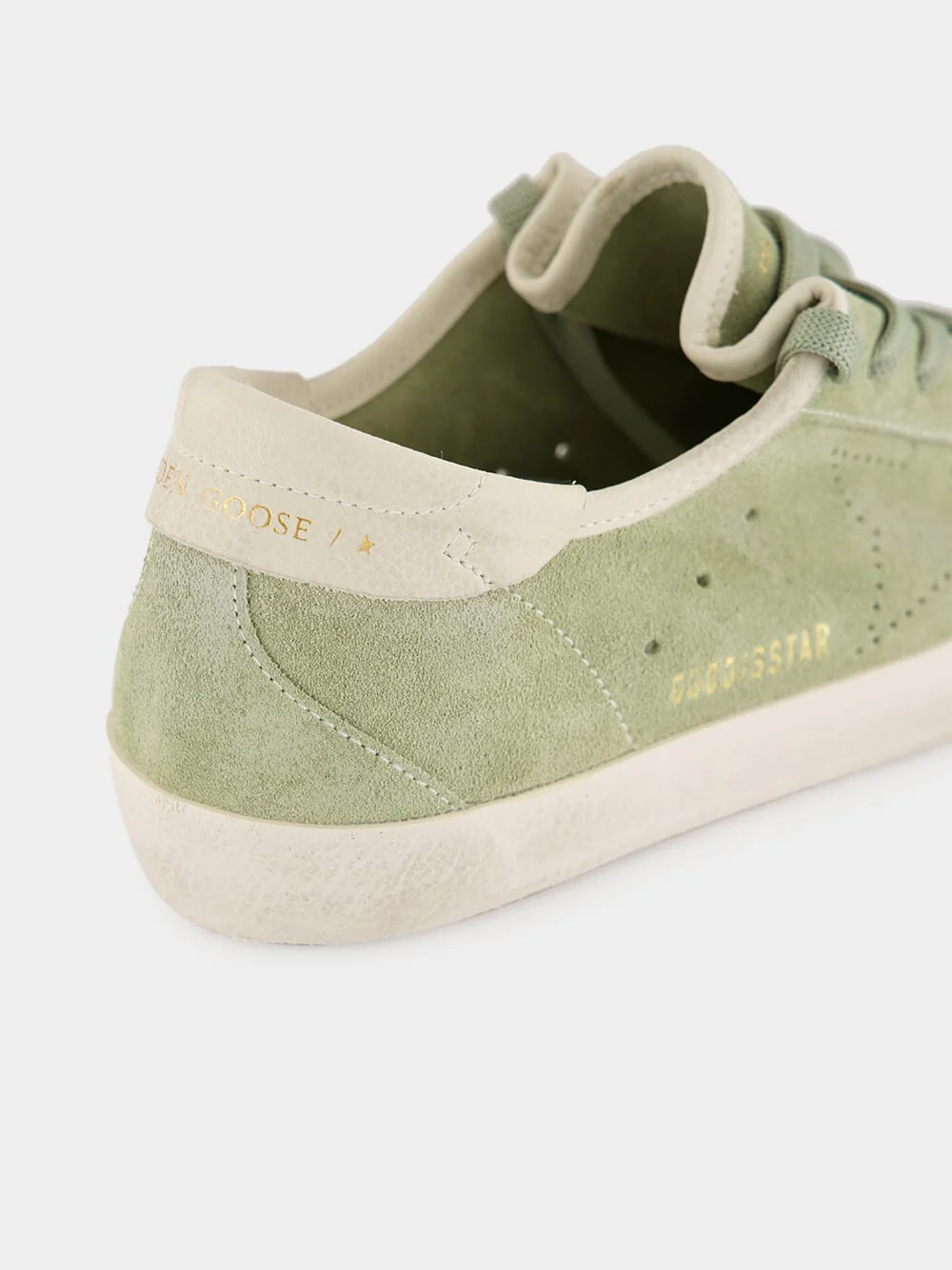 Sage Green and White Super-Star Sneakers - Image 7