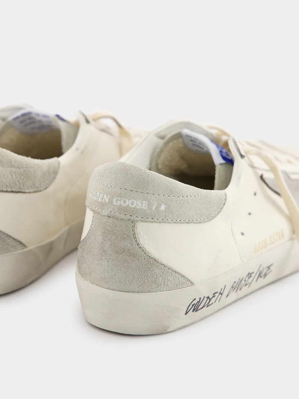 Super-Star Nappa Sneakers White and Grey - Image 6