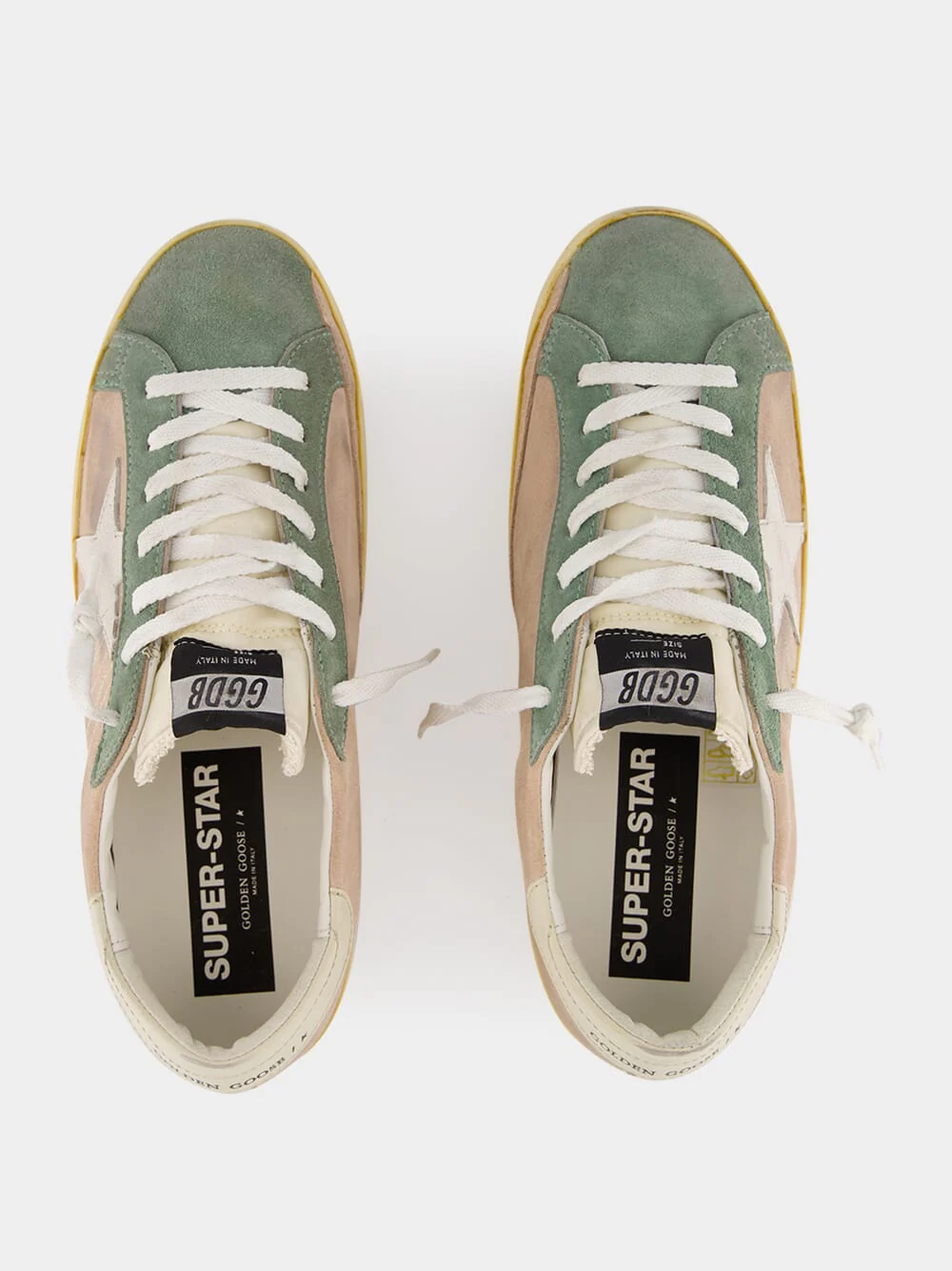 Super-Star Sneakers in Sand and Military Green - Image 4