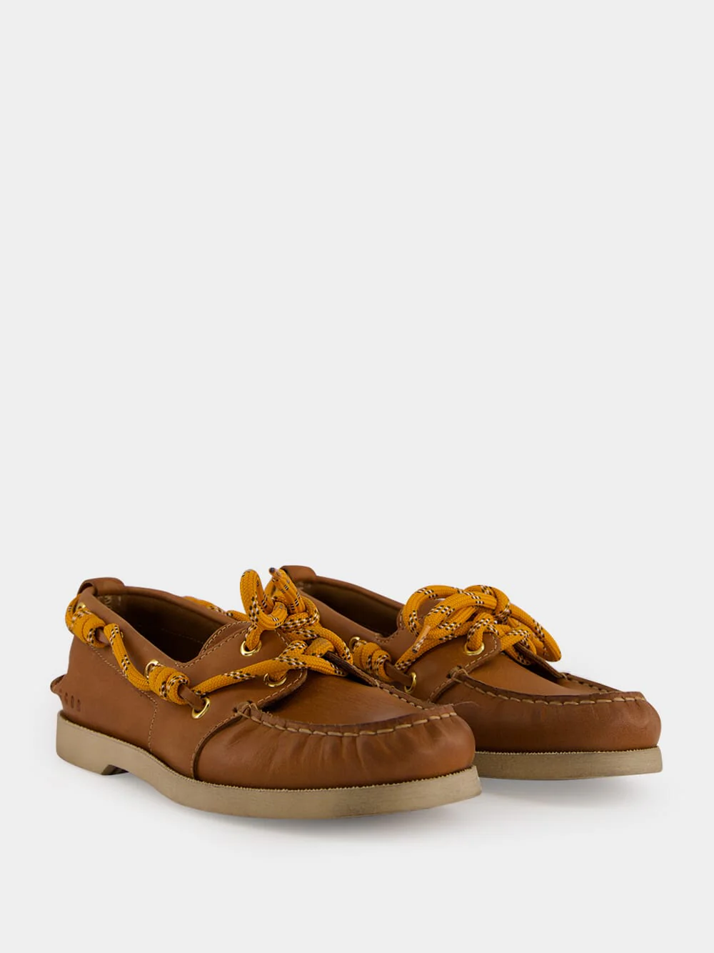 Tan Brown Cruise Leather Boat Shoes - Image 4