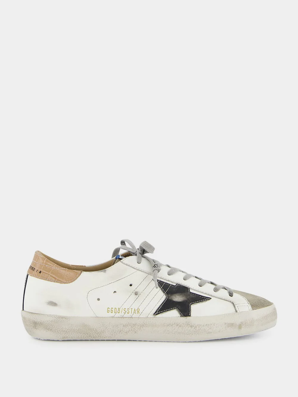 White and Black Superstar Low-Top Sneakers