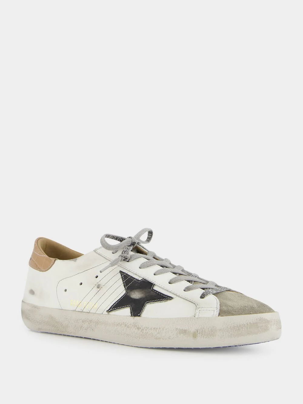 White and Black Superstar Low-Top Sneakers - Image 2