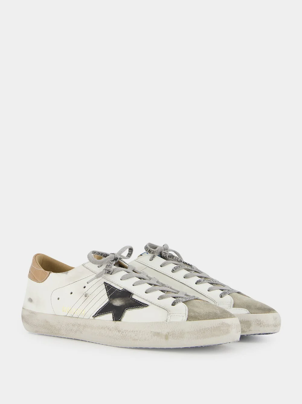 White and Black Superstar Low-Top Sneakers - Image 3