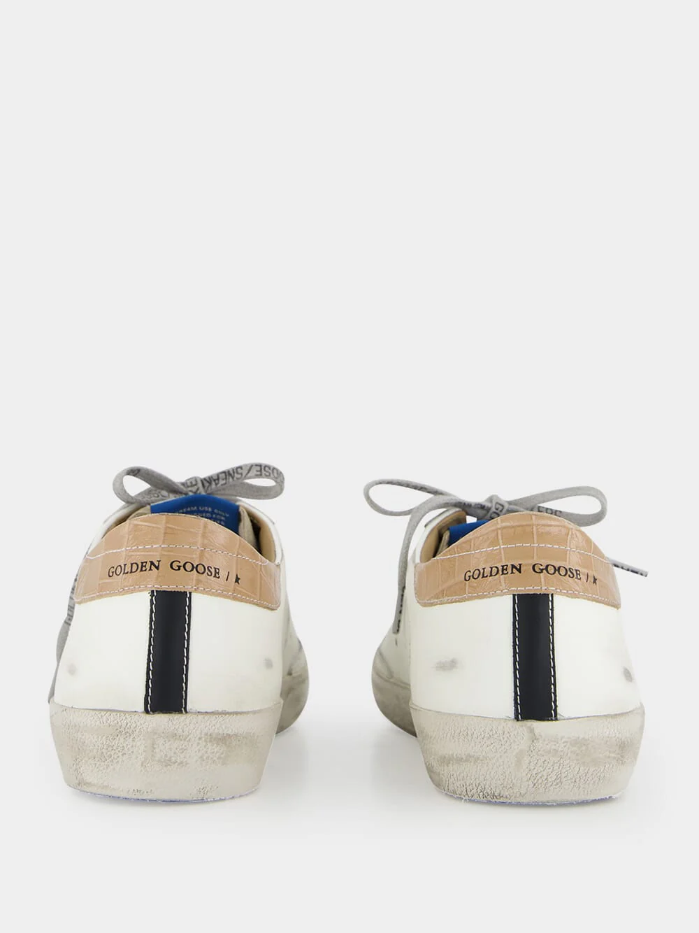 White and Black Superstar Low-Top Sneakers - Image 5