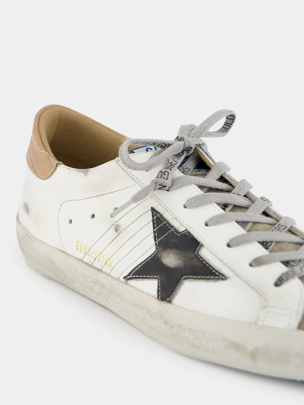 White and Black Superstar Low-Top Sneakers - Image 6