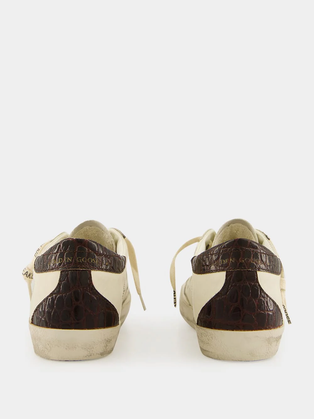 White and Burgundy Super-Star Sneakers - Image 4