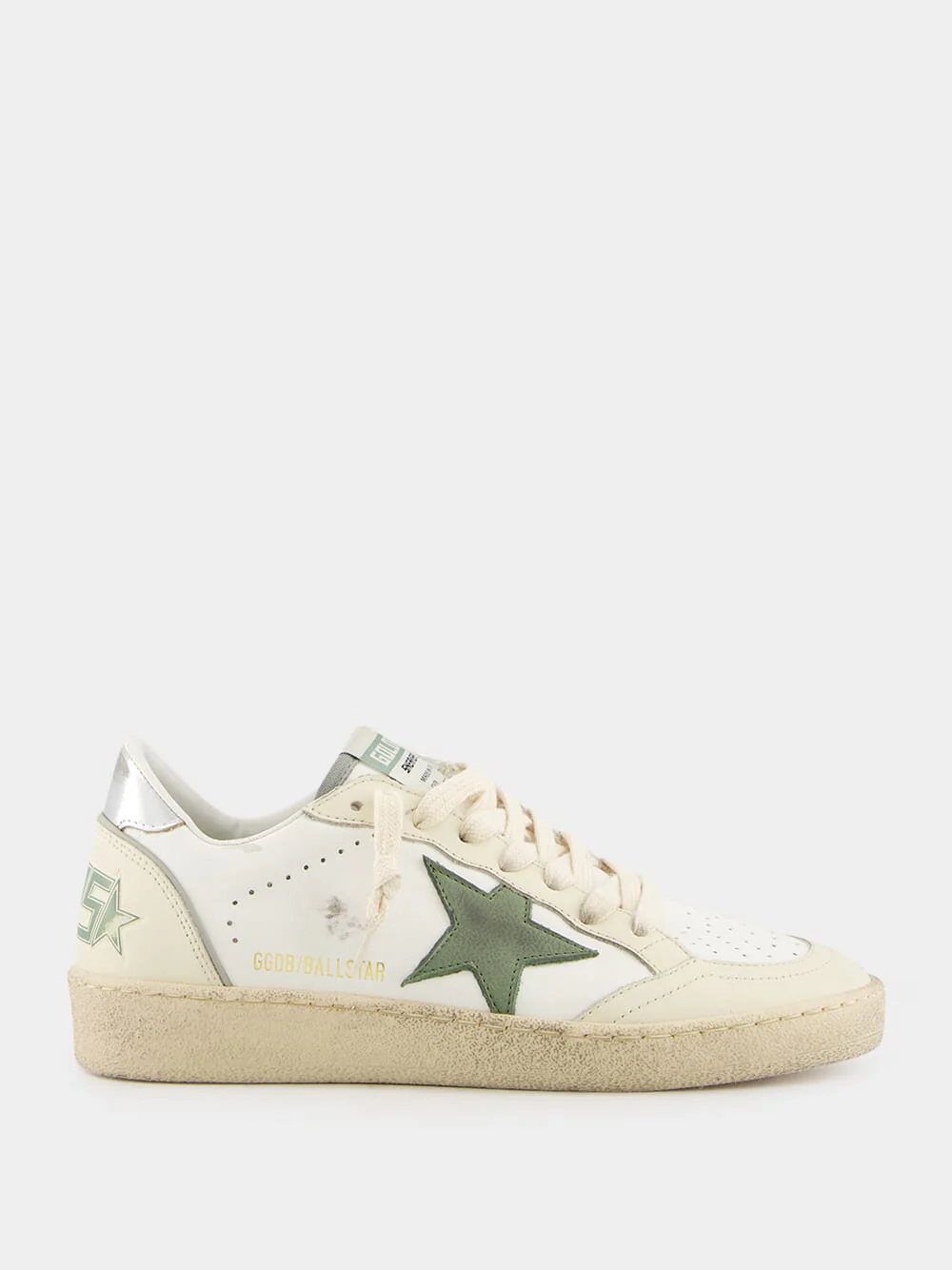 White and Green Sneakers Ballstar Lam Heel