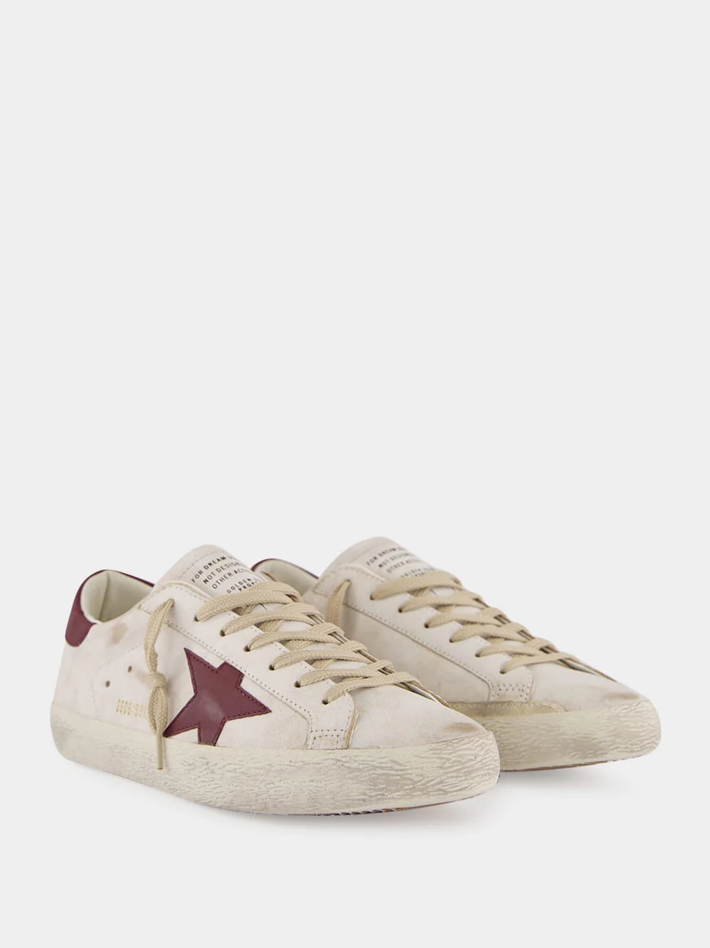 White and Red Superstar Sneakers - Image 3