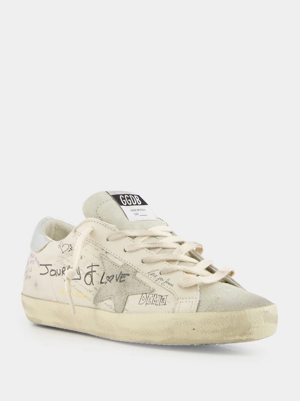 White and Silver Star Sneakers - Image 10