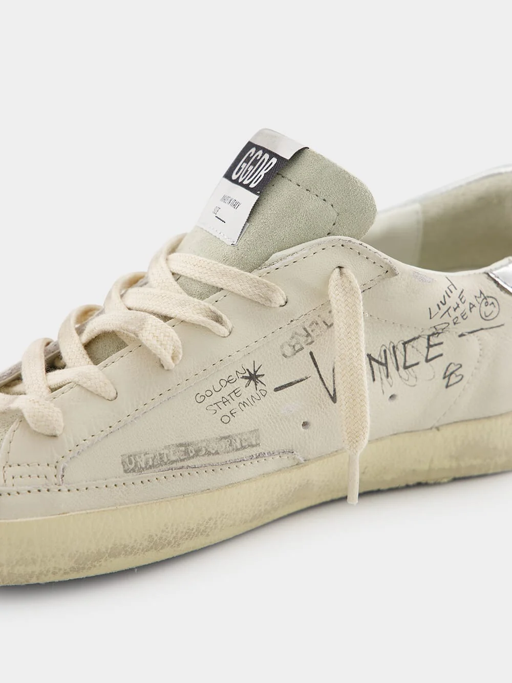 White and Silver Star Sneakers - Image 15