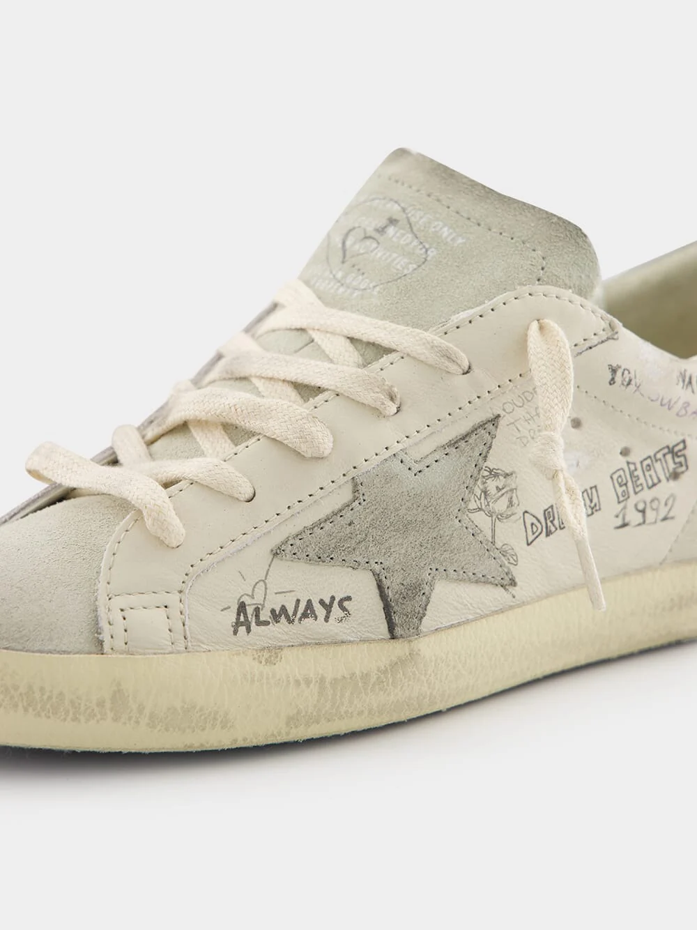 White and Silver Star Sneakers - Image 16