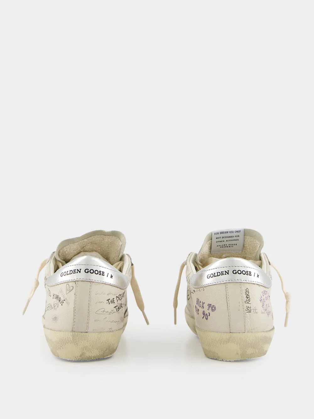 White and Silver Star Sneakers - Image 5