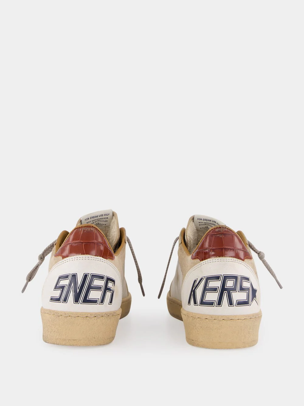 White Ballstar Sneakers with Blue Leather Star - Image 5