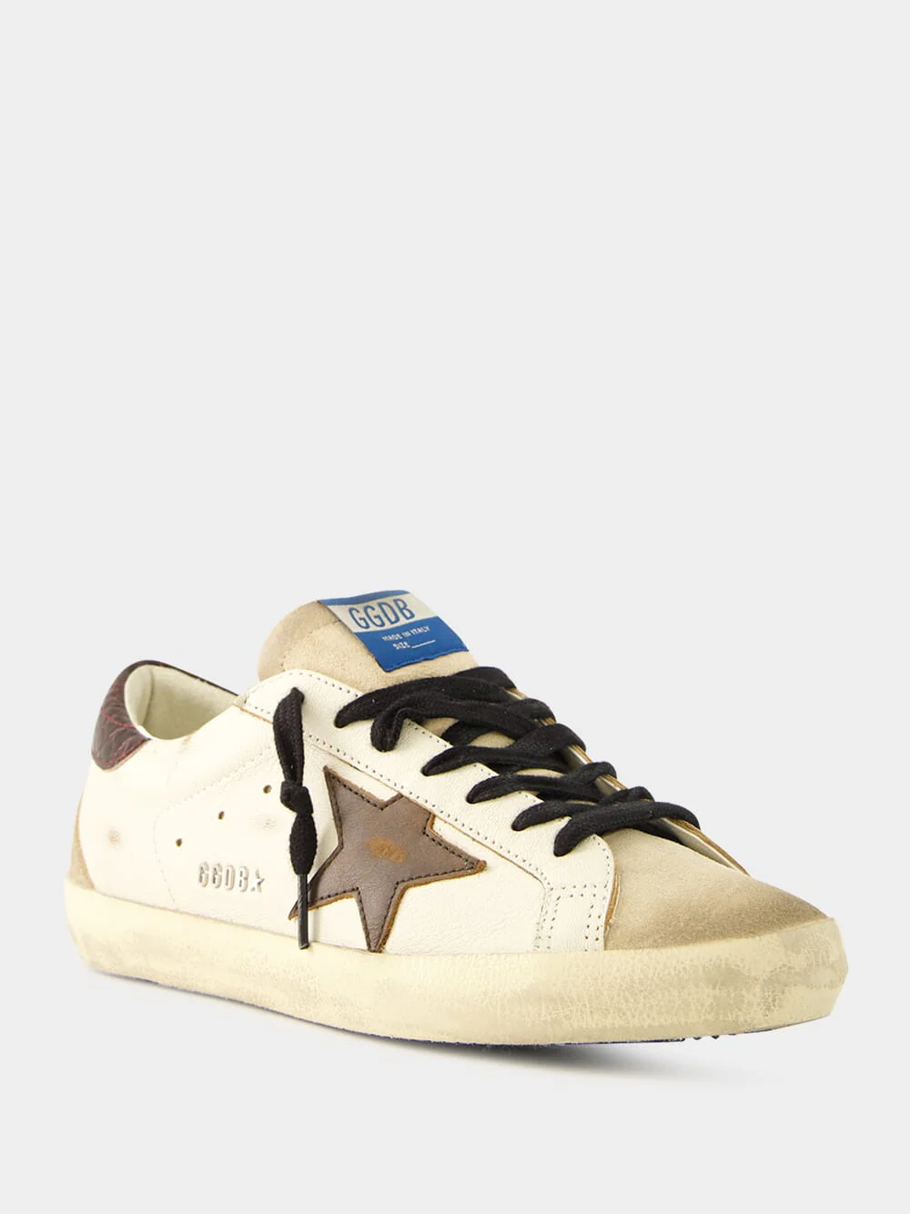 White Beige Brown Superstar Sneakers - Image 2