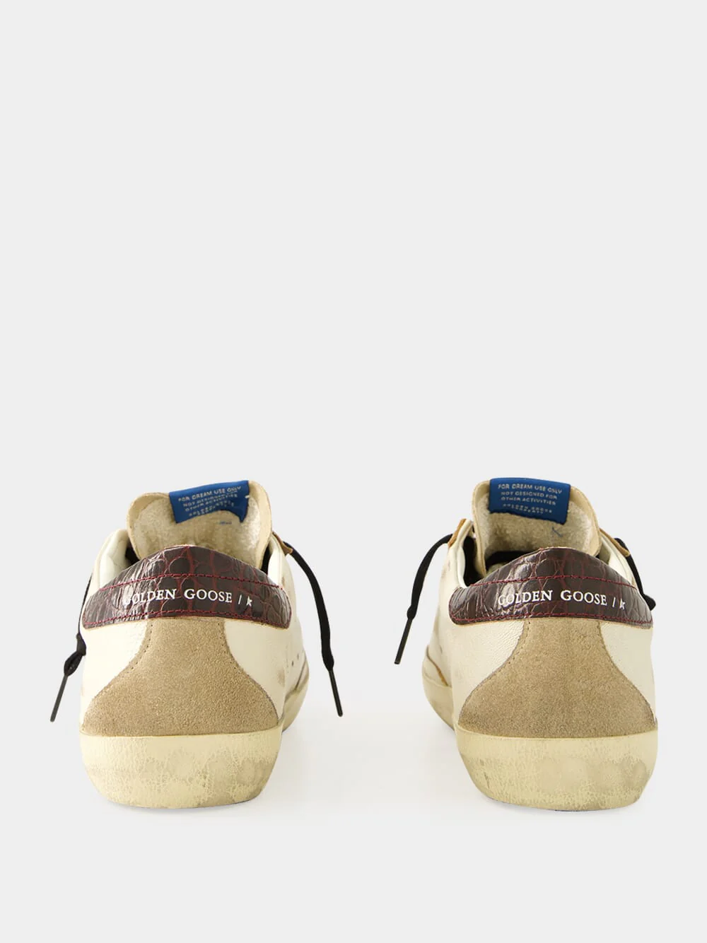 White Beige Brown Superstar Sneakers - Image 5