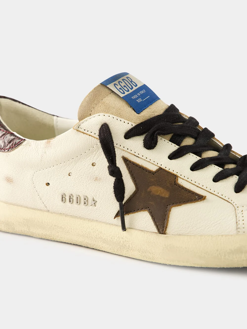 White Beige Brown Superstar Sneakers - Image 6