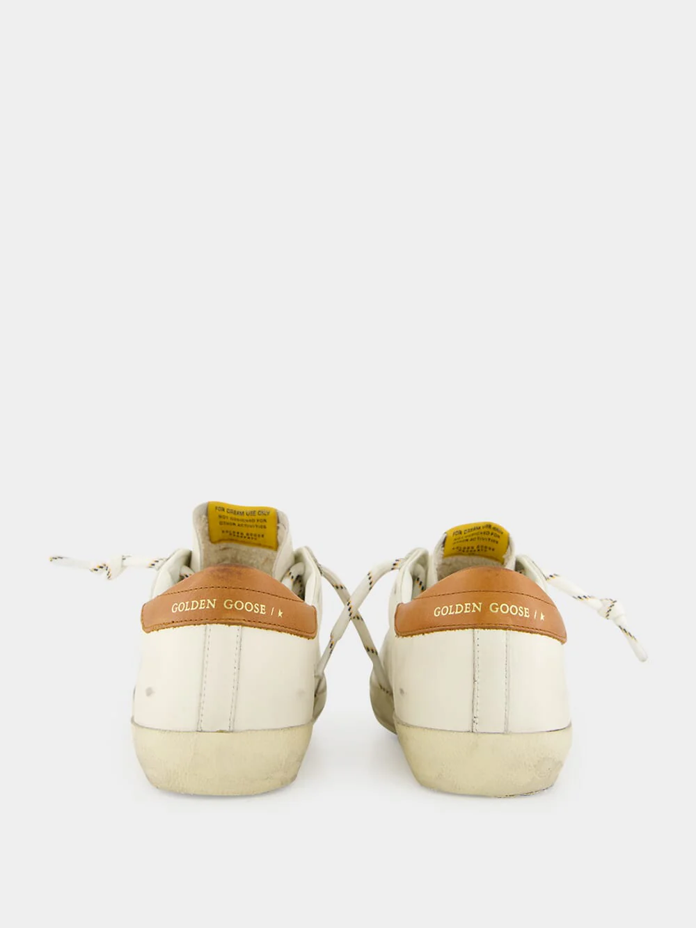 White Brown Superstar Leather Sneakers - Image 5