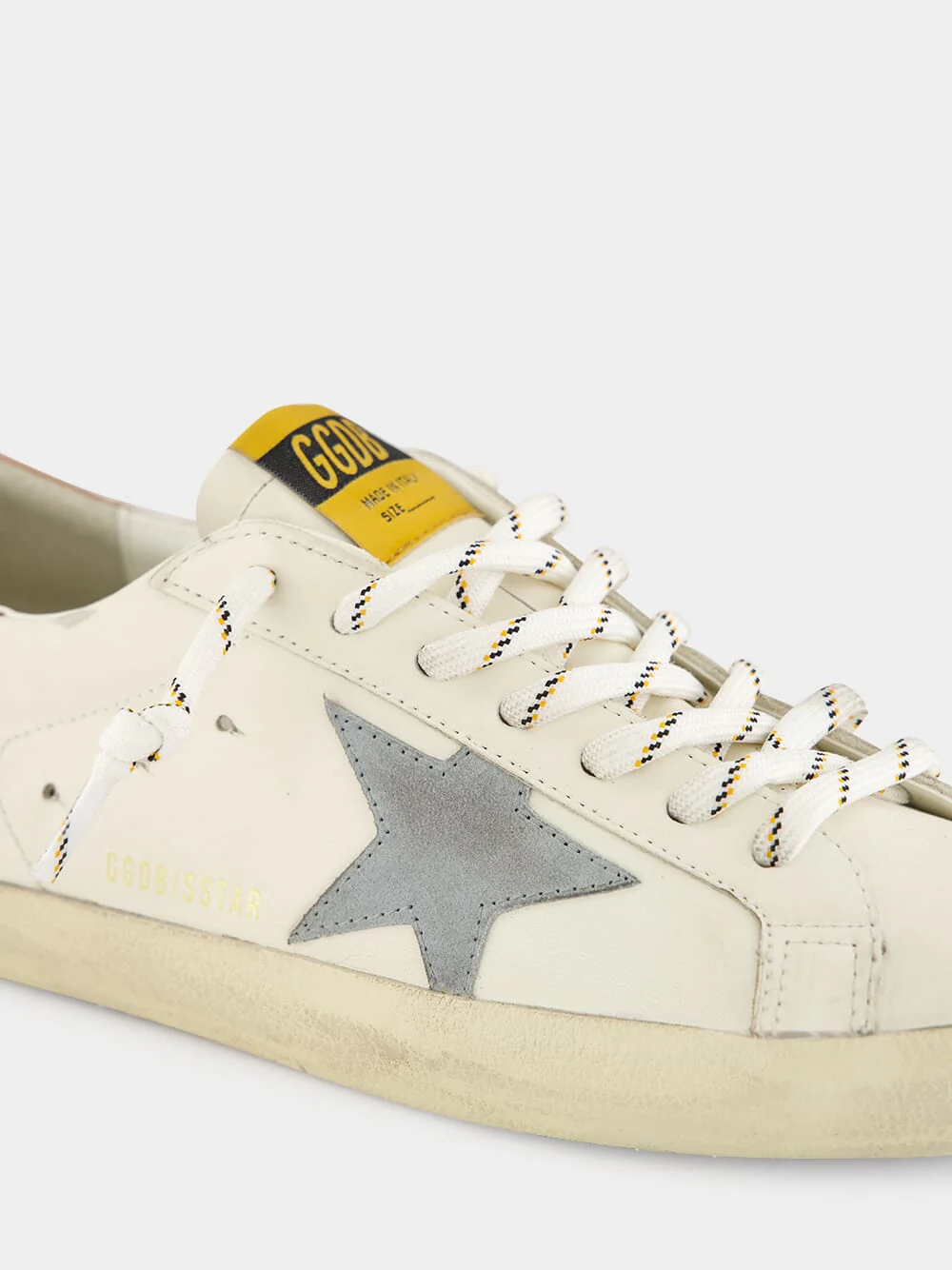 White Brown Superstar Leather Sneakers - Image 6