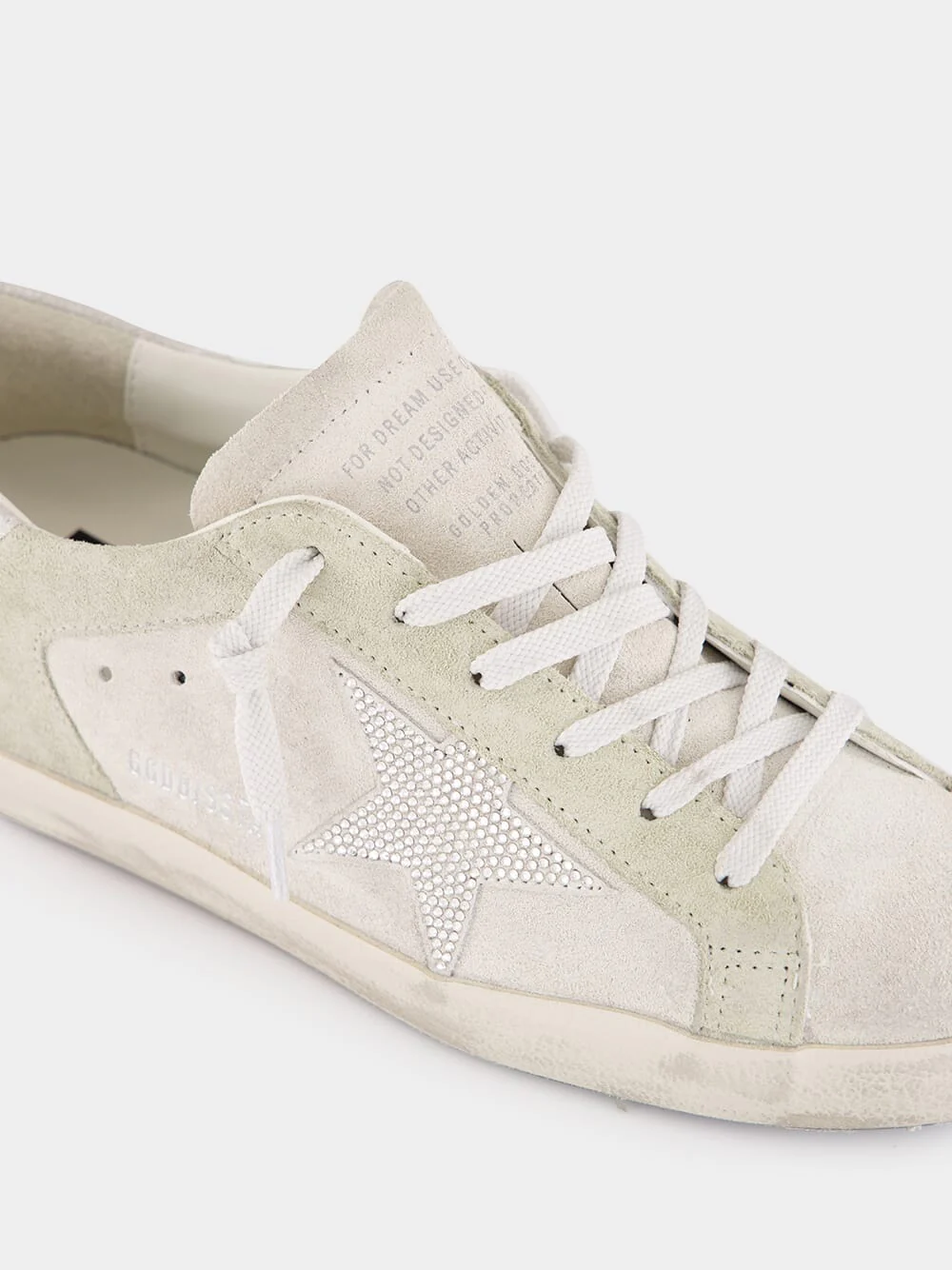 White Super-Star Crystals Shimmer Sneakers - Image 6