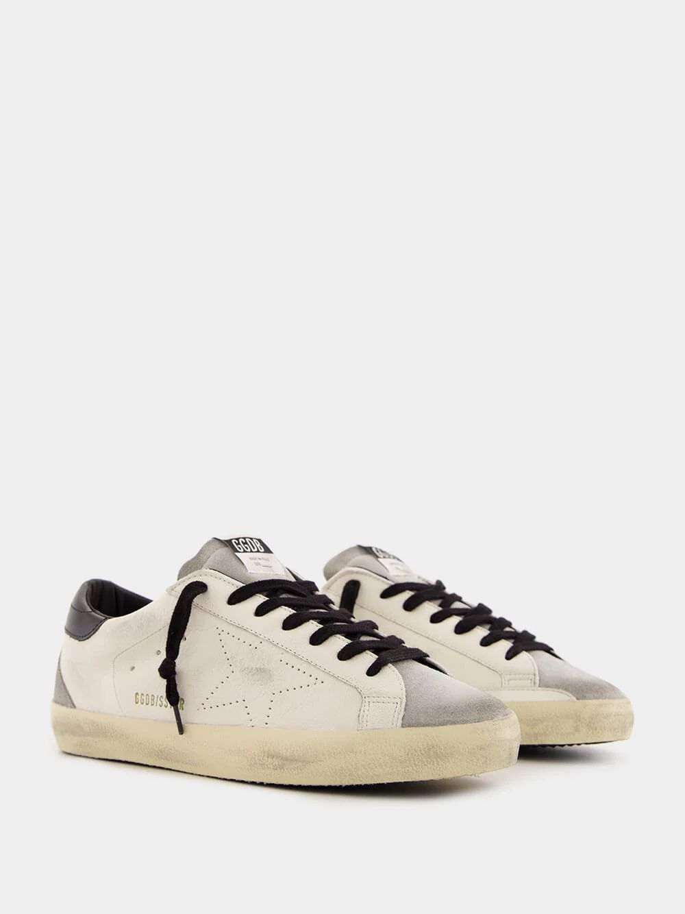 White Superstar Leather Sneakers - Image 3