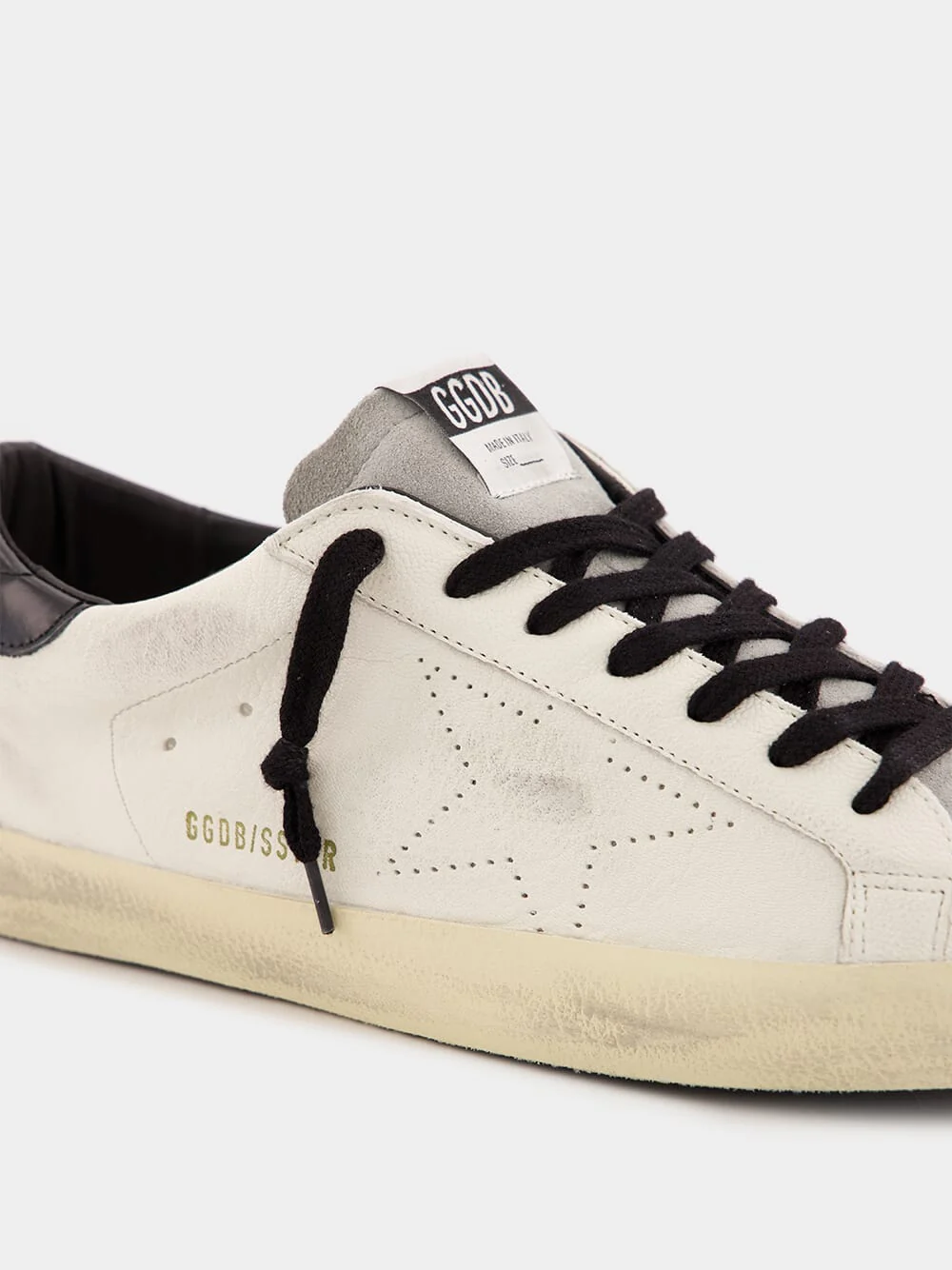 White Superstar Leather Sneakers - Image 6