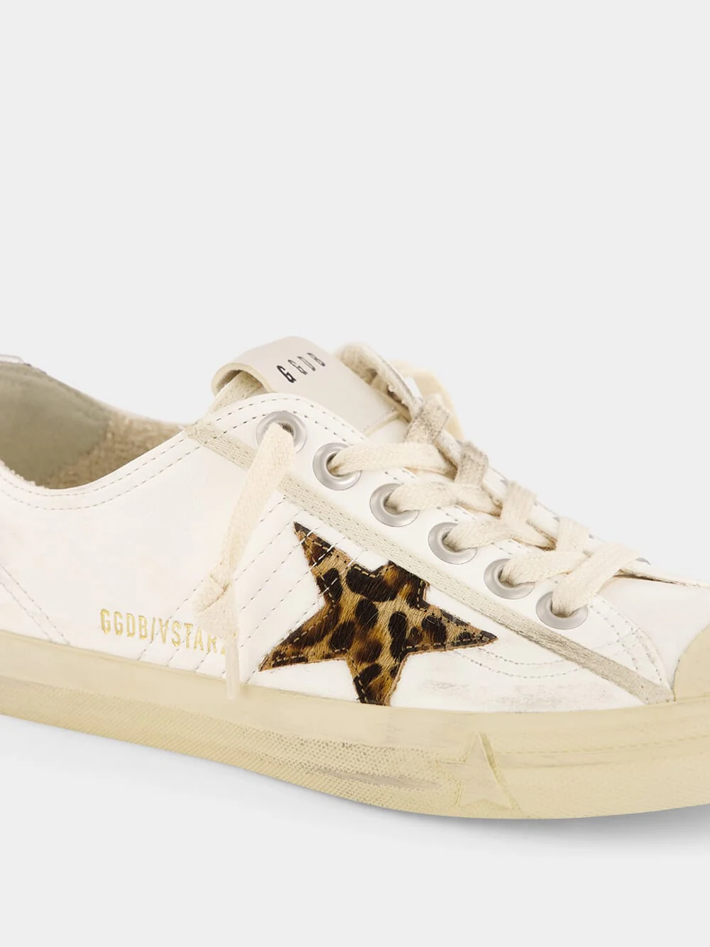 White V-Star LTD Sneakers with Pony Skin Star - Image 6