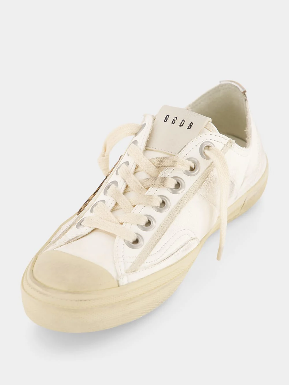 White V-Star LTD Sneakers with Pony Skin Star - Image 7