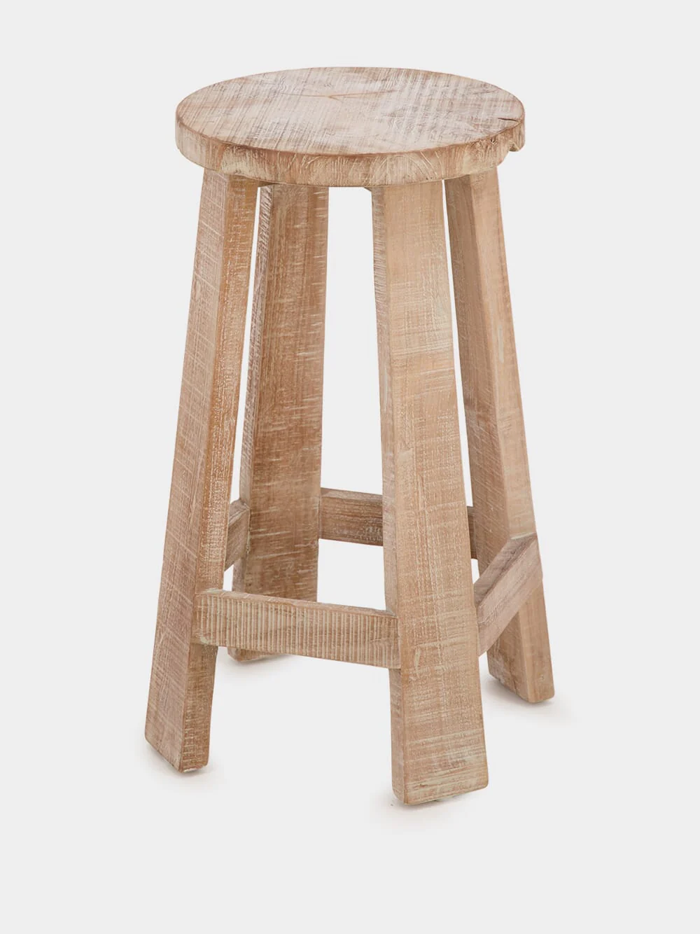 Natural Teak Bar Stool - Image 2