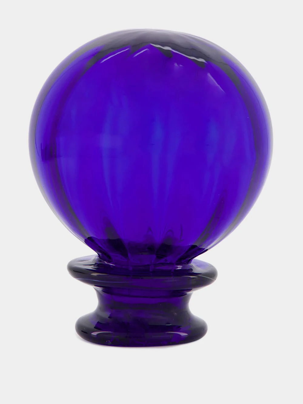 Blue Hand-Blown Knob Sculpture