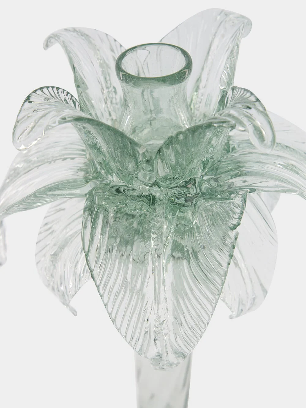 Hand-Blown Glass Palm Tree Candle Holder - Image 3