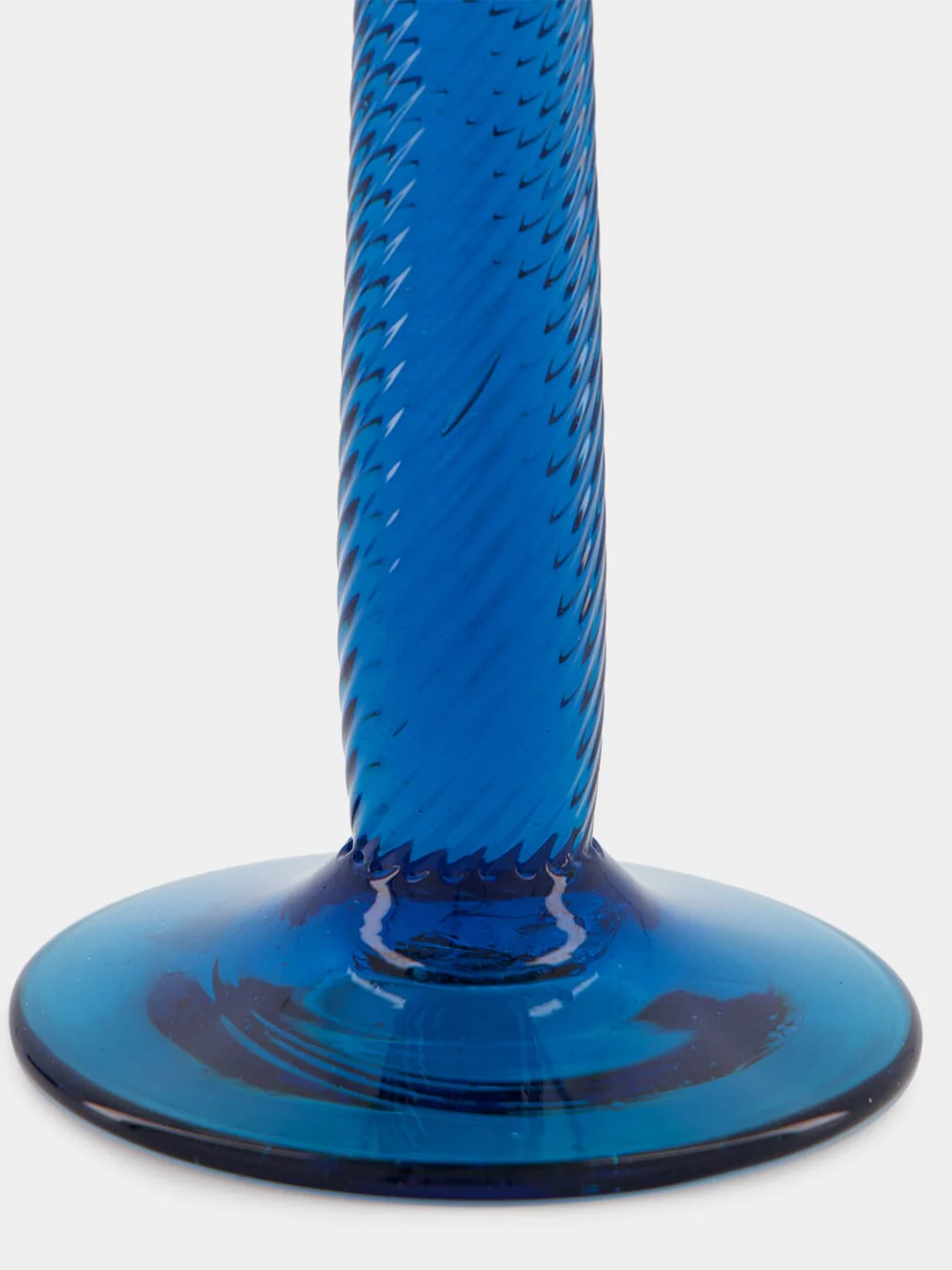 Hand-Blown Turquoise Palm Tree Sculpture - Image 4