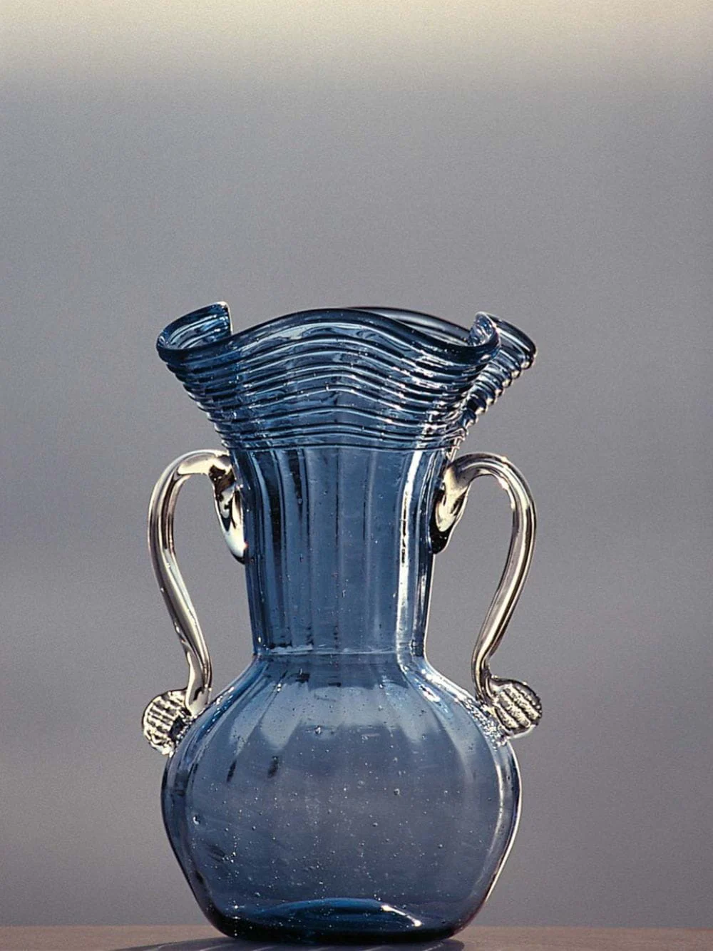 Ibis Blue Glass Vase - Image 2