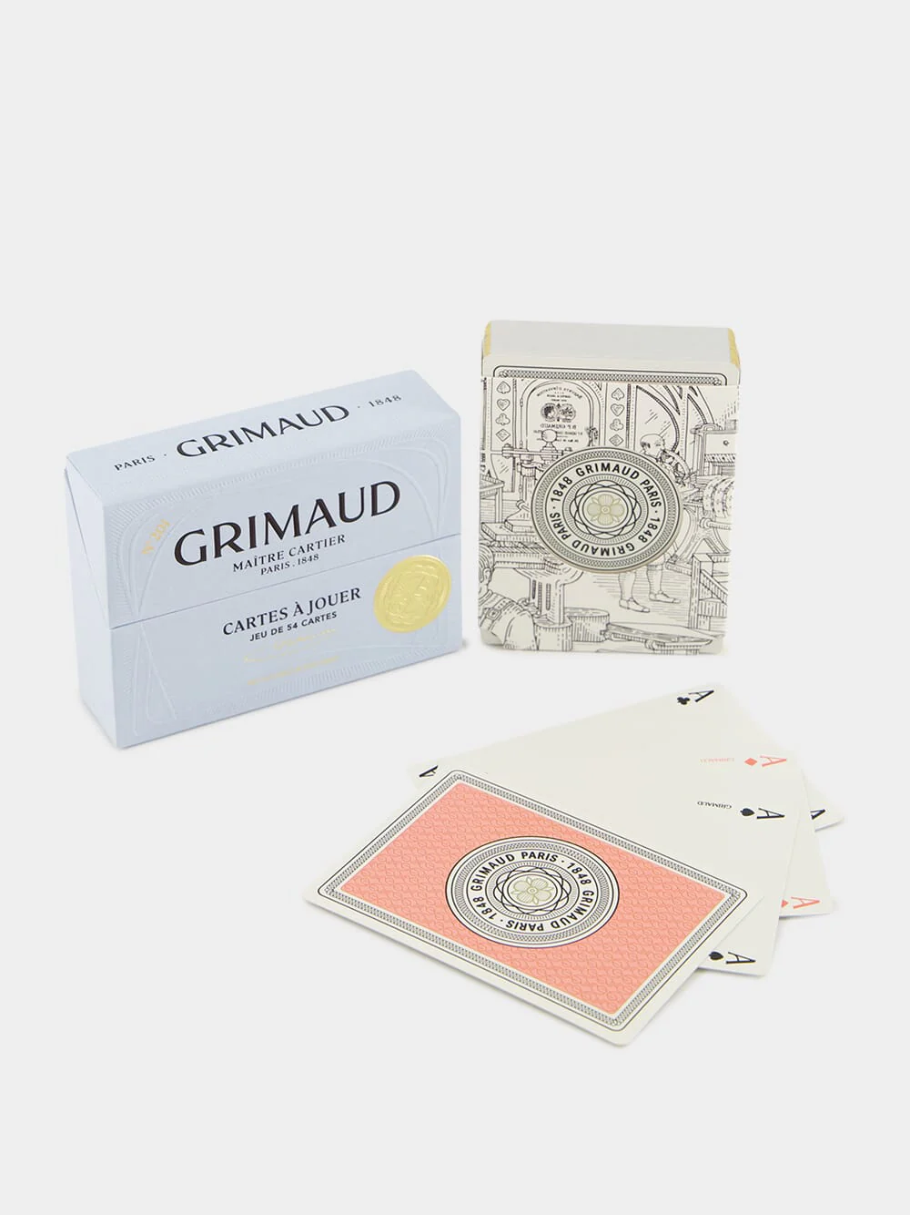 N°201 Playing Cards in Coral Red