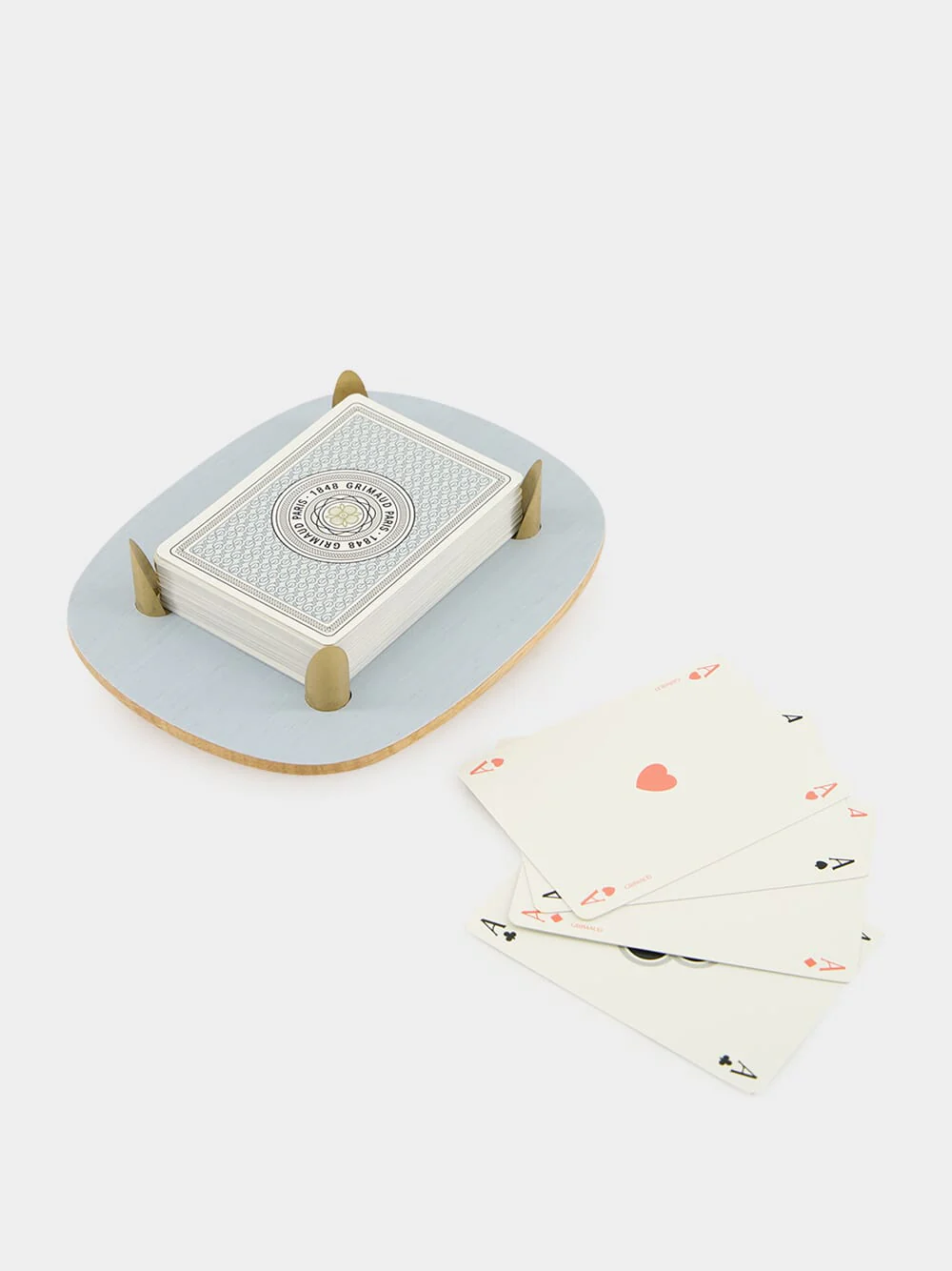 Dolphin Blue Playing Cards with Coffee Table Tray