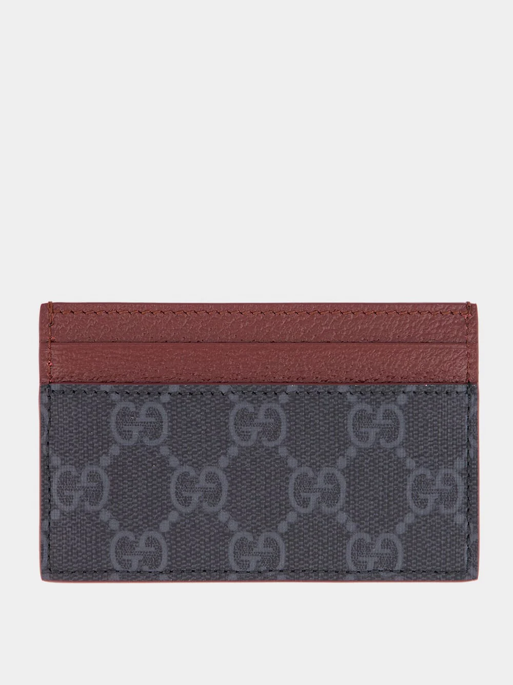 Black and Burgundy GG Card Case - Image 2