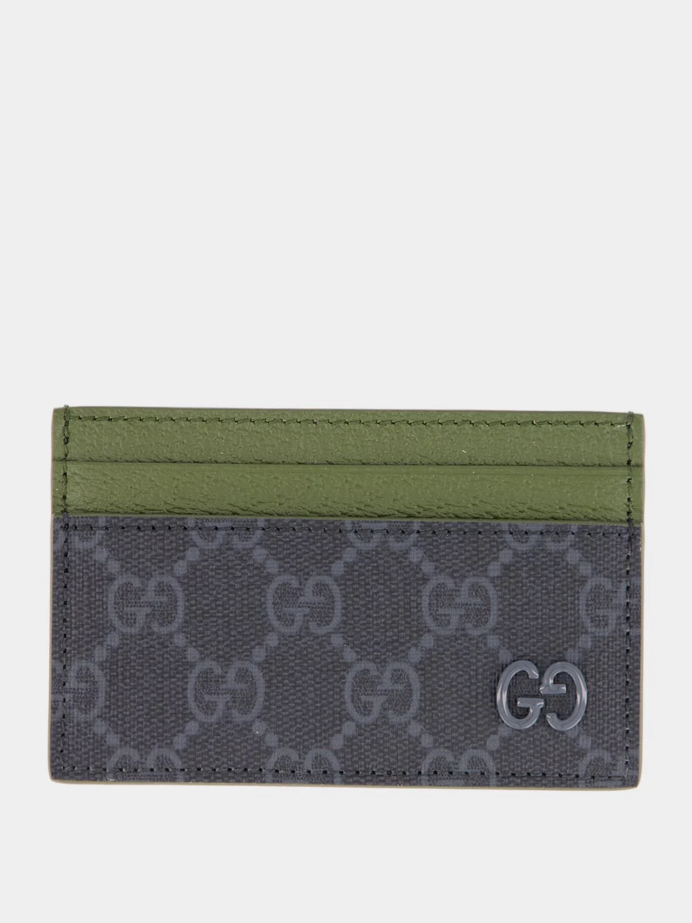 Black and Dark Green GG Card Case