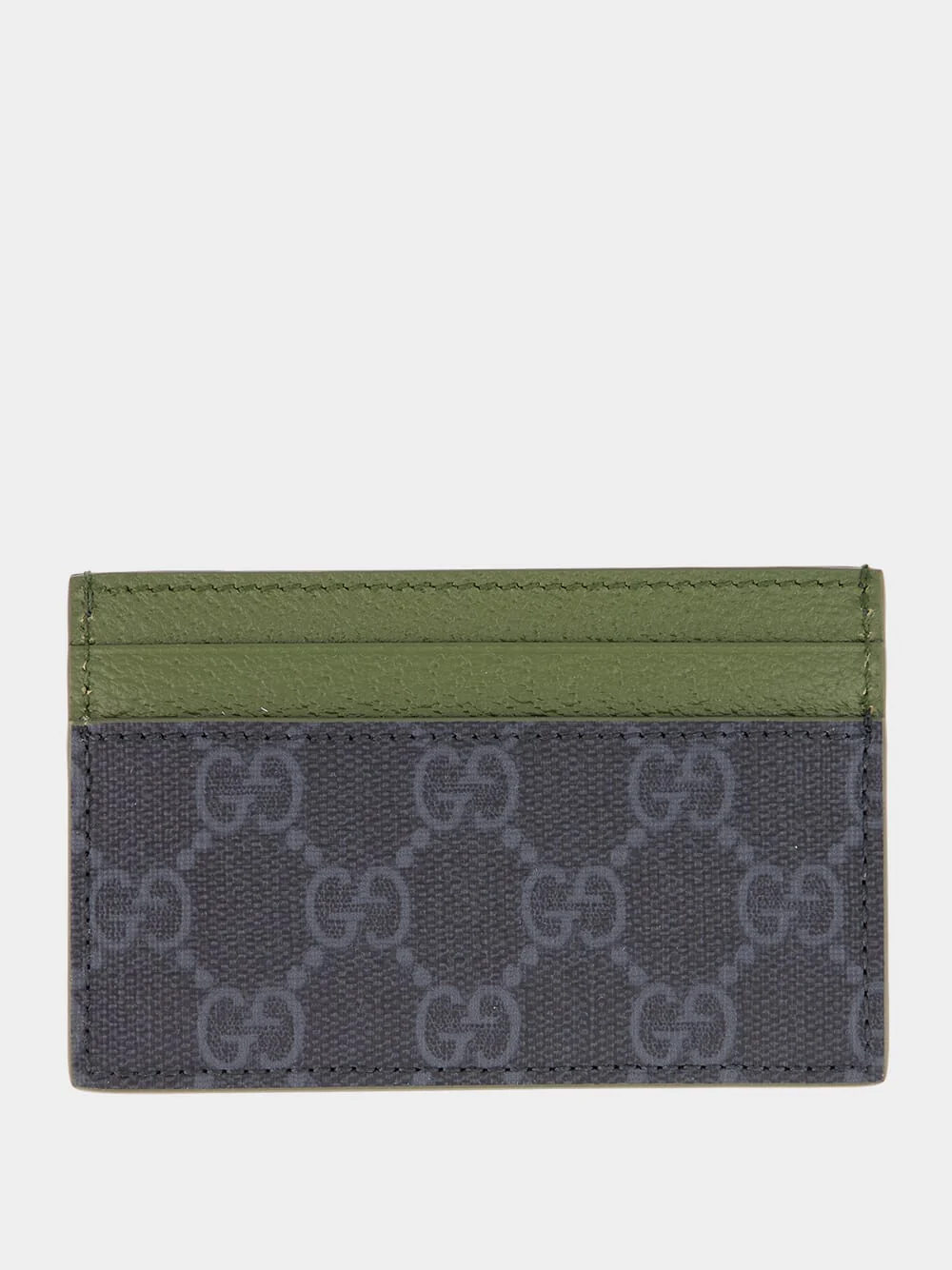 Black and Dark Green GG Card Case - Image 2